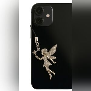 NWT Crystal Fairy Charm Silver Tone Phone& Bag Charm/ Keychain Approx 2" charm